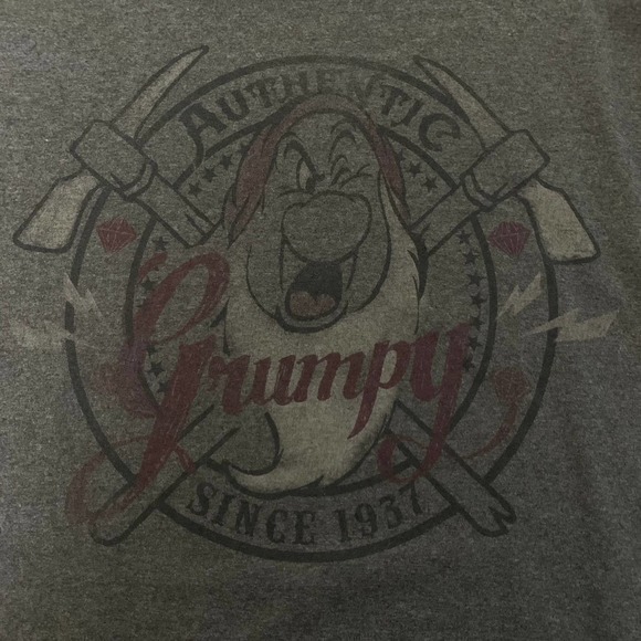 DISNEY PARKS Dark Grey Grumpy Graphic T-Shirt - Picture 2 of 4